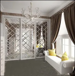 Mirror Panel On The Entire Wall In The Hallway Photo