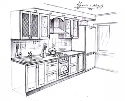 Дизайн кухни эскиз