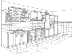 Kitchen design sketch