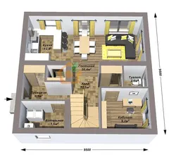 Photo of a house 8 by 8 one-story photo with two bedrooms