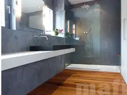Microcement дар ванна барраси аксҳои пеш ва баъд аз он