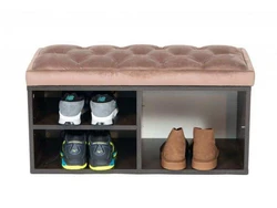 Banquette In The Hallway With Photo Seat And Shoe Rack