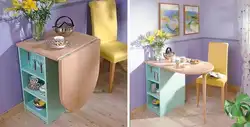 Стол с ящиком на маленькую кухню фото