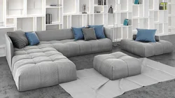 Beautiful sofas for the living room with a sleeping place photo