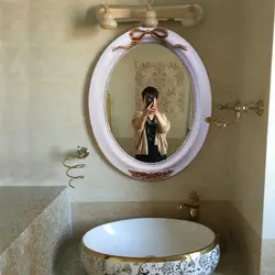 Inexpensive bathroom mirror photo