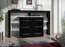 Chest of drawers in the living room in a modern style photo