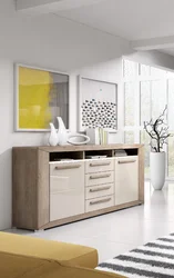 Chest of drawers in the living room in a modern style photo