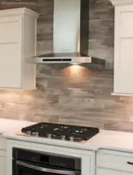 Laminate instead of an apron in the kitchen photo