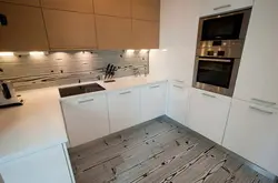 Laminate instead of an apron in the kitchen photo