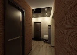 Photo hallway dark floors dark doors