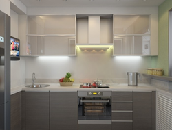 Photo Of A Straight Kitchen 6 Meters