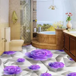 3D ванна бөлмесінің плиткасының дизайны