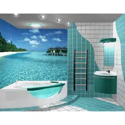 3D ванна бөлмесінің плиткасының дизайны