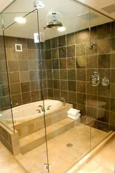 Combined shower and bath photo