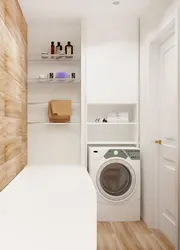 Акси шкафҳои ҳаммом дар болои мошини ҷомашӯӣ