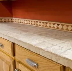 Столешница для кухни из керамогранита своими фото