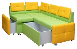 Sofas for the kitchen with a sleeping place inexpensively from the manufacturer photo