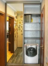 Washing machine in the hallway in the closet design