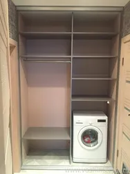 Washing machine in the hallway in the closet design