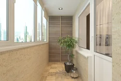 Loggia design with plaster photo