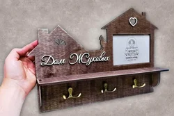 Ağacdan hazırlanmış koridor üçün DIY divara quraşdırılmış ev işçisi, fotoşəkillər