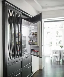 Hide the refrigerator in the kitchen photo