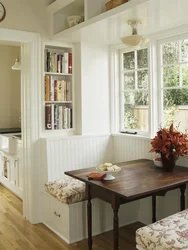 Table in the kitchen by the window interior design