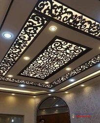 Шифти гипсокартон барои утоқи истиқоматӣ тарҳи аксҳои мусулмонӣ