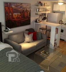 How to make a room from a kitchen in a one-room apartment photo