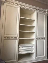 Wardrobe In The Living Room In A Classic Style For Clothes Photo