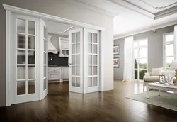Sliding doors interior doors in the interior of an apartment
