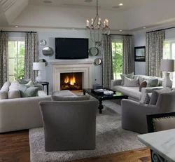 Living room window and wall design