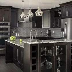 Kitchen design black cabinets