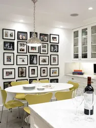 Hang photos in the kitchen