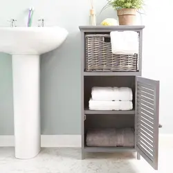 Drawers in the bathroom interior