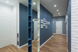 Blue hallway interior
