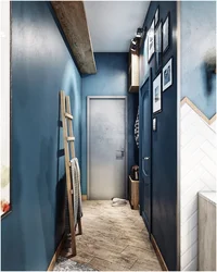 Blue Hallway Interior