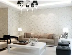 Beautiful light wallpaper for the living room photo