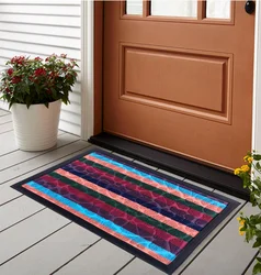 Rug by the door in the hallway photo