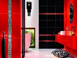 Red and black bath photo
