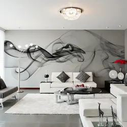 Lamps in the interior of a white living room
