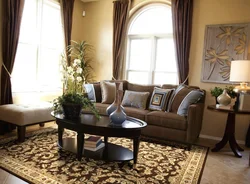 Furniture And Curtains In The Living Room Interior