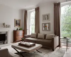 Furniture And Curtains In The Living Room Interior