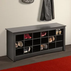 Shoe rack design for hallway narrow photos