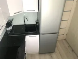 How to install a refrigerator in a small kitchen with your own photos
