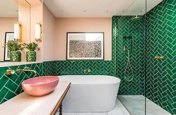 Color combination of bath tiles photo