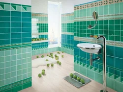 Color combination of bath tiles photo