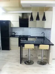 Kitchen Design Black With Bar Counter