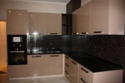 Apron For Black Beige Kitchen Photo