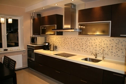 Apron for black beige kitchen photo
